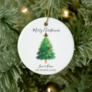 Freemason Masonic Pine Merry Christmas Tree  セラミックオーナメント