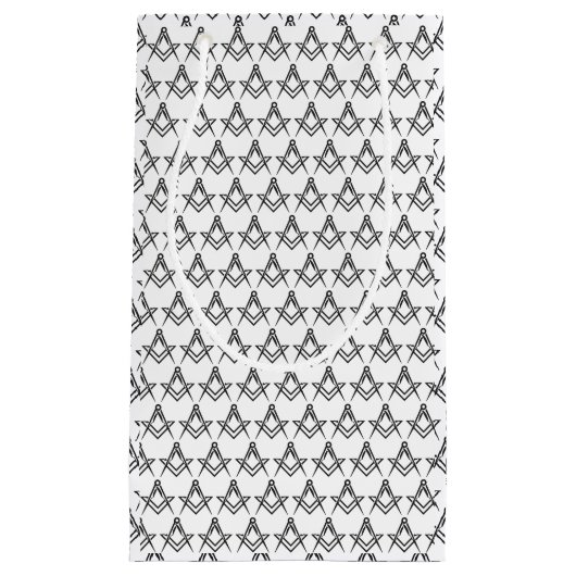 Freemason Masonic Square and Compass Freemasonry スモールペーパーバッグ (正面)