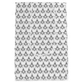 Freemason Masonic Square and Compass Freemasonry ミディアムペーパーバッグ (裏面)