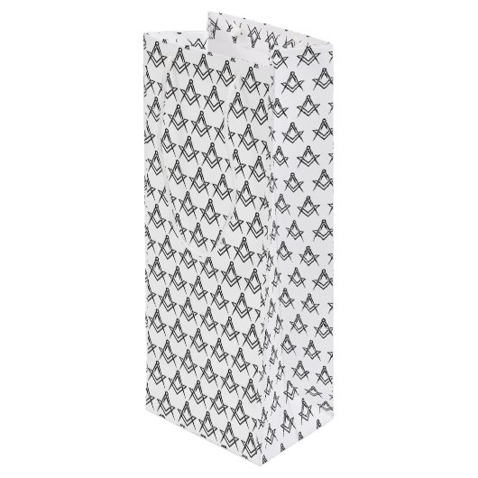 Freemason Masonic Square and Compass Freemasonry ワインギフトバッグ (裏面アングル)