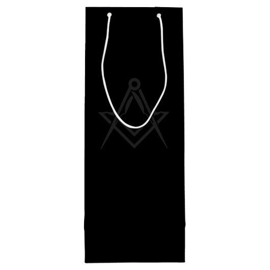 Freemason Masonic Square and Compass Freemasonry ワインギフトバッグ (裏面)