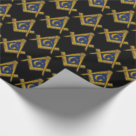 Freemason Masonic Square and Compass Freemasonry W ラッピングペーパー