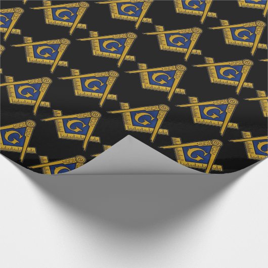 Freemason Masonic Square and Compass Freemasonry W ラッピングペーパー (角)