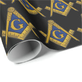 Freemason Masonic Square and Compass Freemasonry W ラッピングペーパー (ロールコーナー)