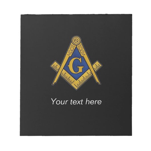 Freemason Masonic Square Compass ノートパッド (正面)