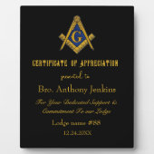 Freemason Master Mason Lodge Masonry フォトプラーク (正面)