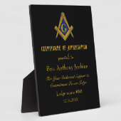 Freemason Master Mason Lodge Masonry フォトプラーク (側面)