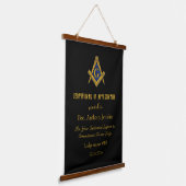 Freemason Master Mason Lodge Masonry 吊り下げ型タペストリー (傾斜あり)