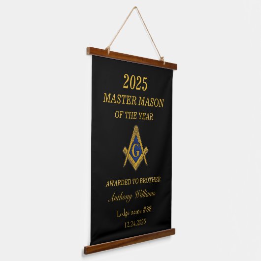 Freemason Master Mason Lodge Masonry 吊り下げ型タペストリー (傾斜あり)