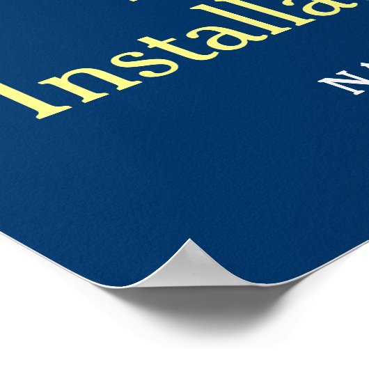 Freemason Navy Blue and Gold Masonic Welcome Party ポスター (角)