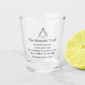 Freemason The Masonic Toast Engraved Whiskey ショットグラス (正面)