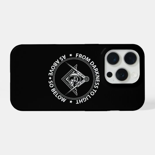 Freemasonry emblem iPhoneケース (裏面横)