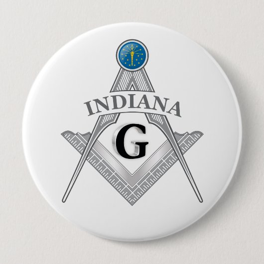 Freemasonry lodge of the state of Indiana 缶バッジ (正面)
