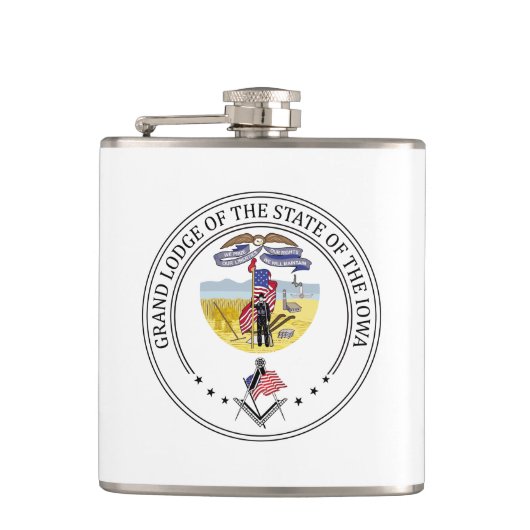 Freemasonry lodge of the state of Iowa フラスク (正面)