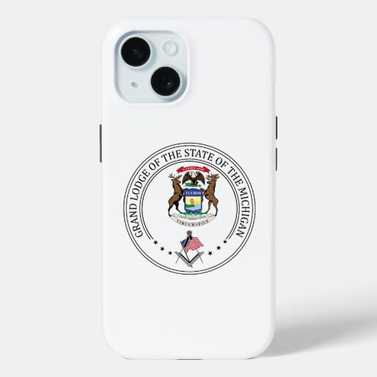 Freemasonry lodge of the state of Michigan Case-Mate iPhoneケース (裏面)