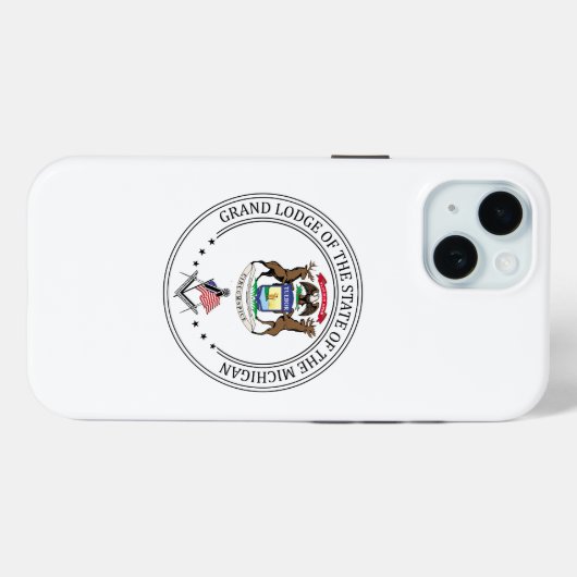 Freemasonry lodge of the state of Michigan Case-Mate iPhoneケース (裏面 (横))