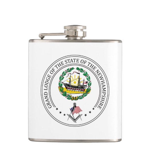 Freemasonry lodge of the state of New Hampshire フラスク (正面)