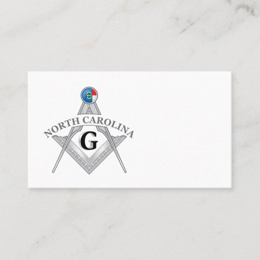 Freemasonry lodge of the state of North Carolina 名刺 (正面)