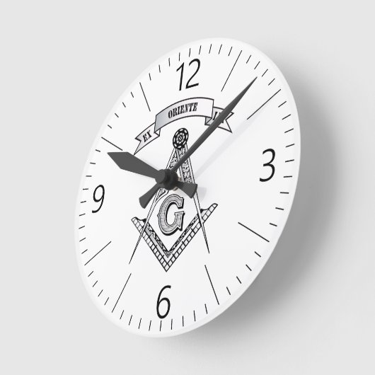 Freemasonry sign ラウンド壁時計 (傾斜)