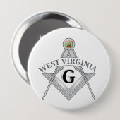  Freemasonry symbol of the state of West Virginia 缶バッジ (正面&裏面)