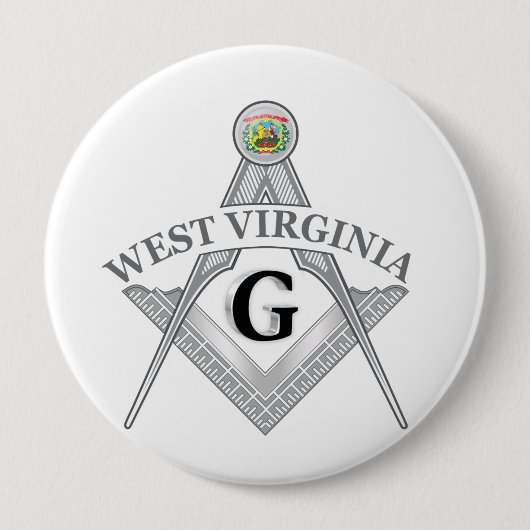  Freemasonry symbol of the state of West Virginia 缶バッジ (正面)