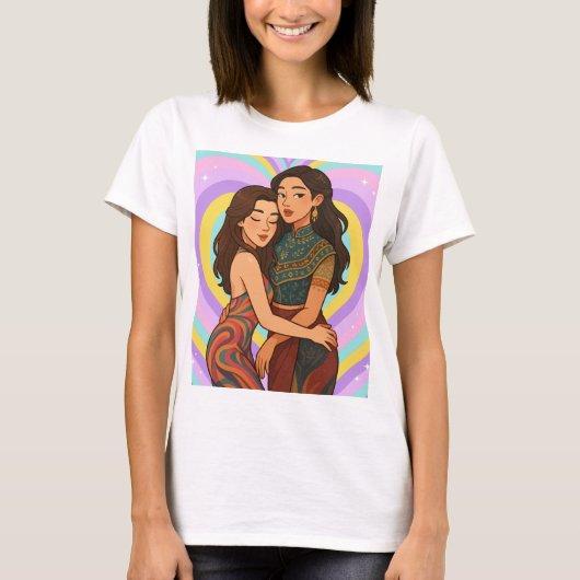 Freenbecky Thai GL Ship Couple Freen & Becky  Tシャツ (正面)