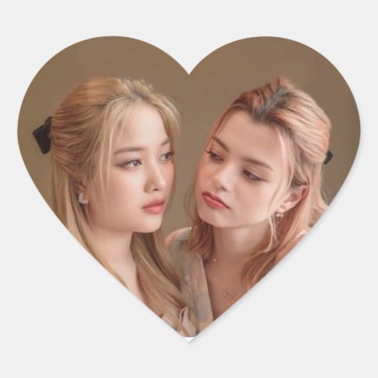 Freenbecky Thai GL Ship Couple Sticker ハートシール (正面)