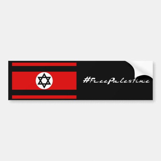 #FreePalestine バンパーステッカー (正面)