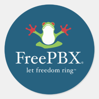 FreePBXロゴスタンプ(青) ラウンドシール