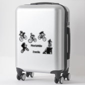 Freeride Mountain Bike Silhouette of Mountainbiker シール (スーツケース)