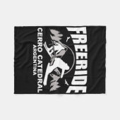Freeride Skiing Cerro Catedral Argentina フリースブランケット (正面(横))