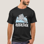 Freerider Powder Skiing Freeriding Tシャツ (正面)