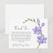 Freesia Funeral Thank You Card Bereavement サンキューカード (正面/裏面)