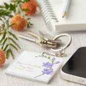 Freesia Memorial Funeral Photo Keychain キーホルダー (正面右)