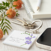 Freesia Memorial Funeral Photo Keychain キーホルダー (正面右)