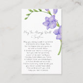 Freesia Memorial Photo Funeral Prayer Card 名刺 (裏面)