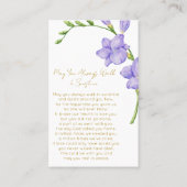 Freesia Memorial Photo Funeral Prayer Card 名刺 (裏面)