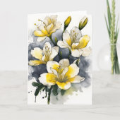 Freesia - Watercolor flowers カード (正面)
