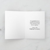 Freesias 7thパーソナライズされたの記念結婚カード カード (内部)