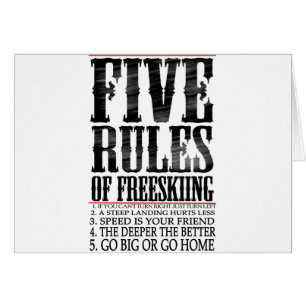freeskiingの5つの規則