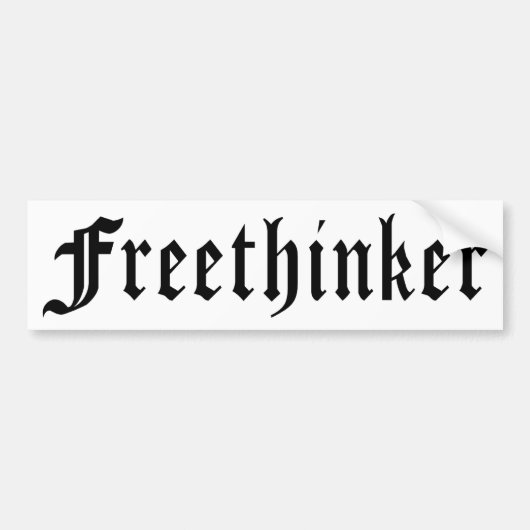 Freethinker 1 バンパーステッカー (正面)