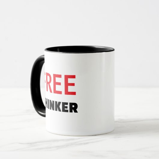 Freethinker Quote Mug - Custom Personalized Gift マグカップ (正面左)