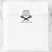 FreeThinkRadio Brainbonesスタンプ スクエアシール (バッグ)