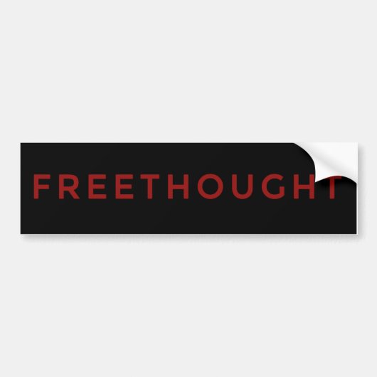 Freethoughtの懐疑的なバンパーステッカー バンパーステッカー (正面)