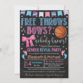 FreeThrowsまたはBowsGenderReveal招待状 招待状 (正面)
