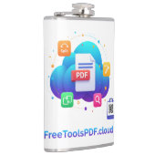 FreeToolsPDF – Tシャツでデジタルパワーを楽しもう! フラスク (右)