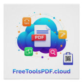 FreeToolsPDF – Tシャツでデジタルパワーを楽しもう！ ポスター (正面)
