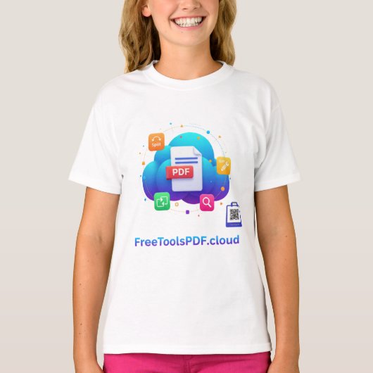 FreeToolsPDF – Tシャツでデジタルパワーを楽しもう! Tシャツ (正面)