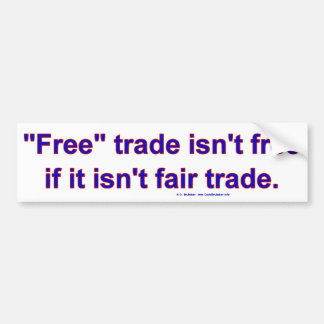 FreeTradeFairTrade バンパーステッカー