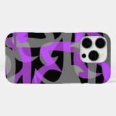 Freeway抽象芸術レトロサイケデリック紫 Case-Mate iPhoneケース (裏面 (横))